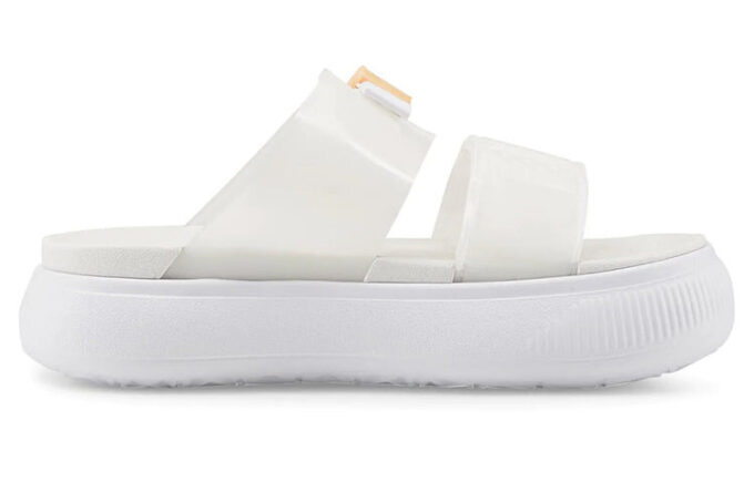 (WMNS) Zamszowe sandały Mayu Pop w kolorze „White Fizzy Melon”