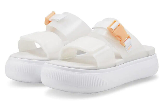 (WMNS) Zamszowe sandały Mayu Pop w kolorze „White Fizzy Melon”