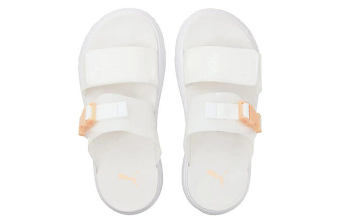 (WMNS) Zamszowe sandały Mayu Pop w kolorze „White Fizzy Melon”