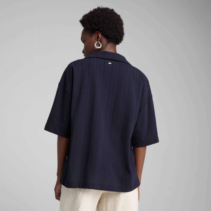 YONA Damska koszulka polo oversize