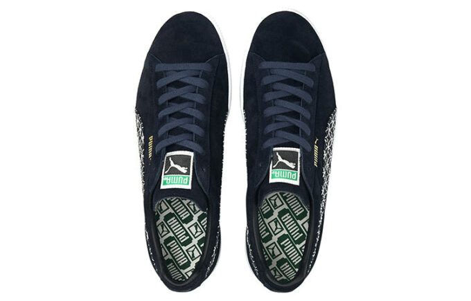 Zamsz vintage wyprodukowany w Japonii „Sashiko – Intensywny niebieski”