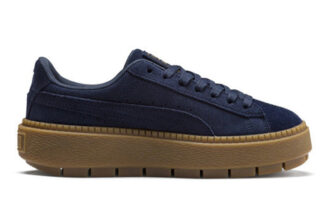 Zamszowa platforma Trace Velor „Navy”