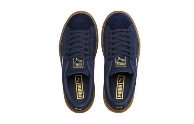 Zamszowa platforma Trace Velor „Navy”