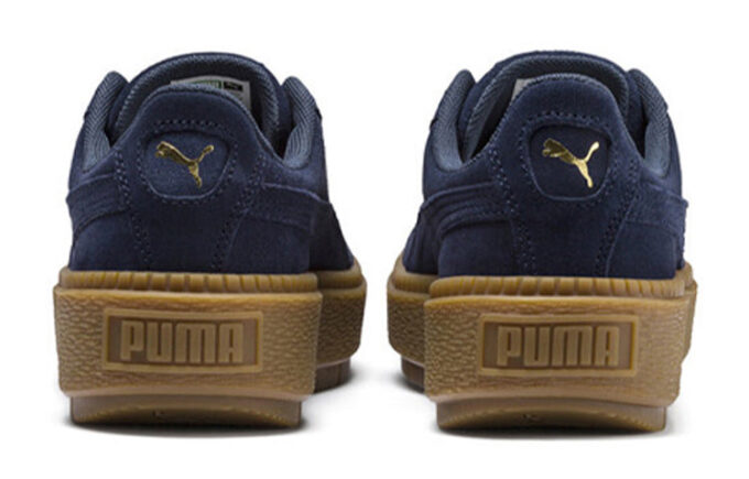 Zamszowa platforma Trace Velor „Navy”