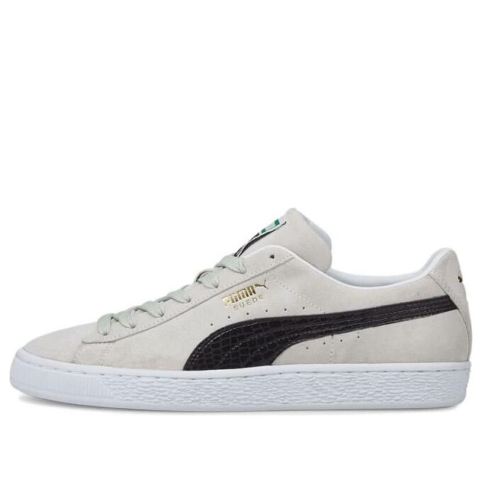 Zamszowe buty do skateboardingu w stylu retro, unisex, szaro-białe