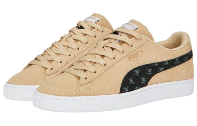 Zamszowe trampki T7 w kolorze tan black