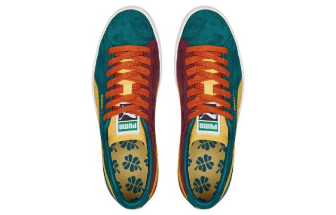 Zamszowe VTG Teams „Varsity Green Mustard”